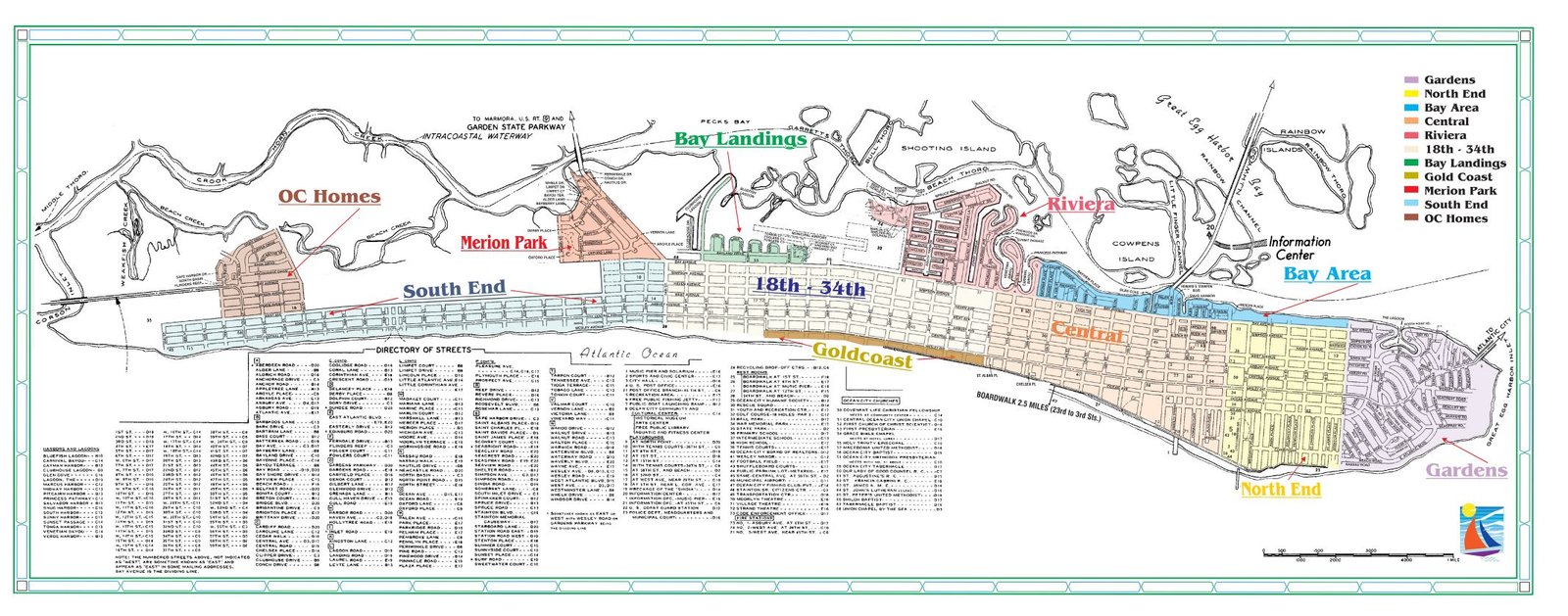 Map of Ocean City neighborhoods